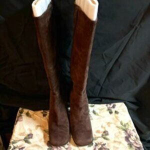 Kenneth Cole Suede Heeled Tall Boots